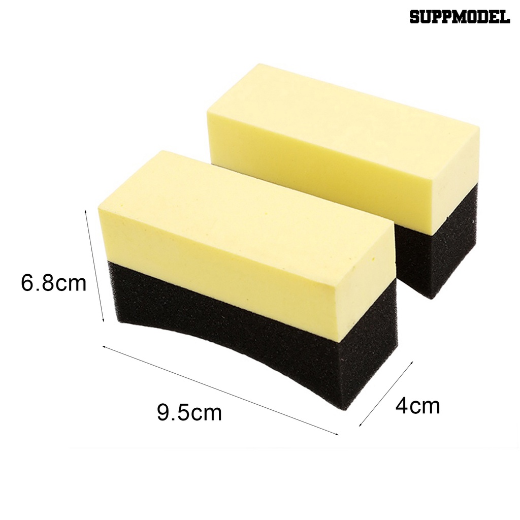 [SM] 2pcs Auto Roda Mobil Ban Pembersih Ban Berdandan Waxing Polishing Brush Sponge Alat
