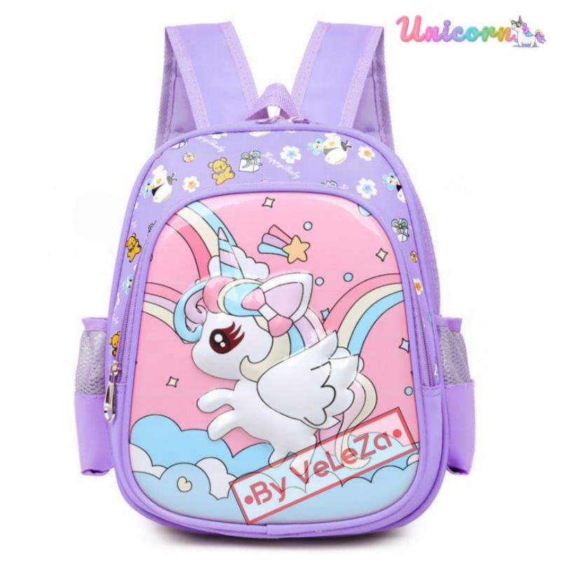 Tas ransel anak canvas karakter unicorn - tas anak