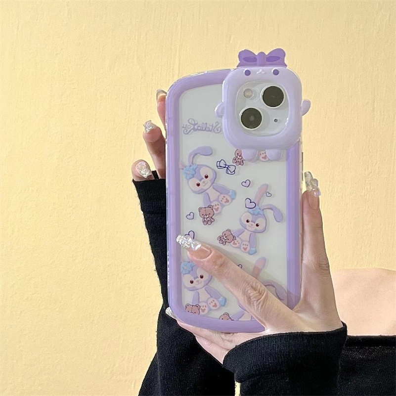 Case Pelindung Lensa Bahan Silikon Tahan Banting Desain Kelinci Untuk iPhone 14 13 12 11 Pro Max X Xr Xs Max 7 8 6 6s Plus SE 2020