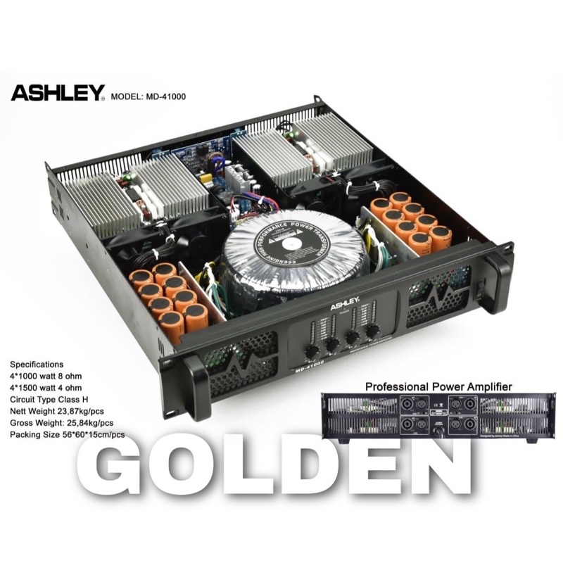 Power Ashley MD 41000 - Amplifier 4 Channel Class H Original Product