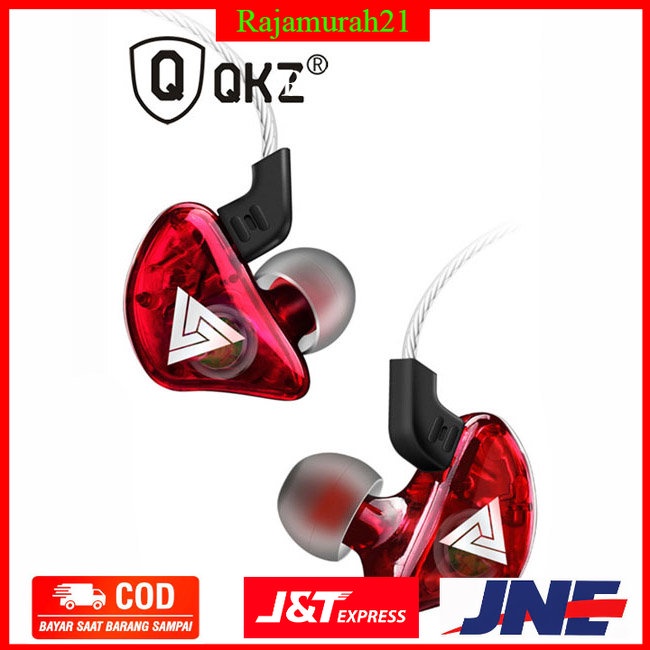 QKZ Earphone HiFi Dengan Mic - QKZ-CK5 - Red - KZSK25RE