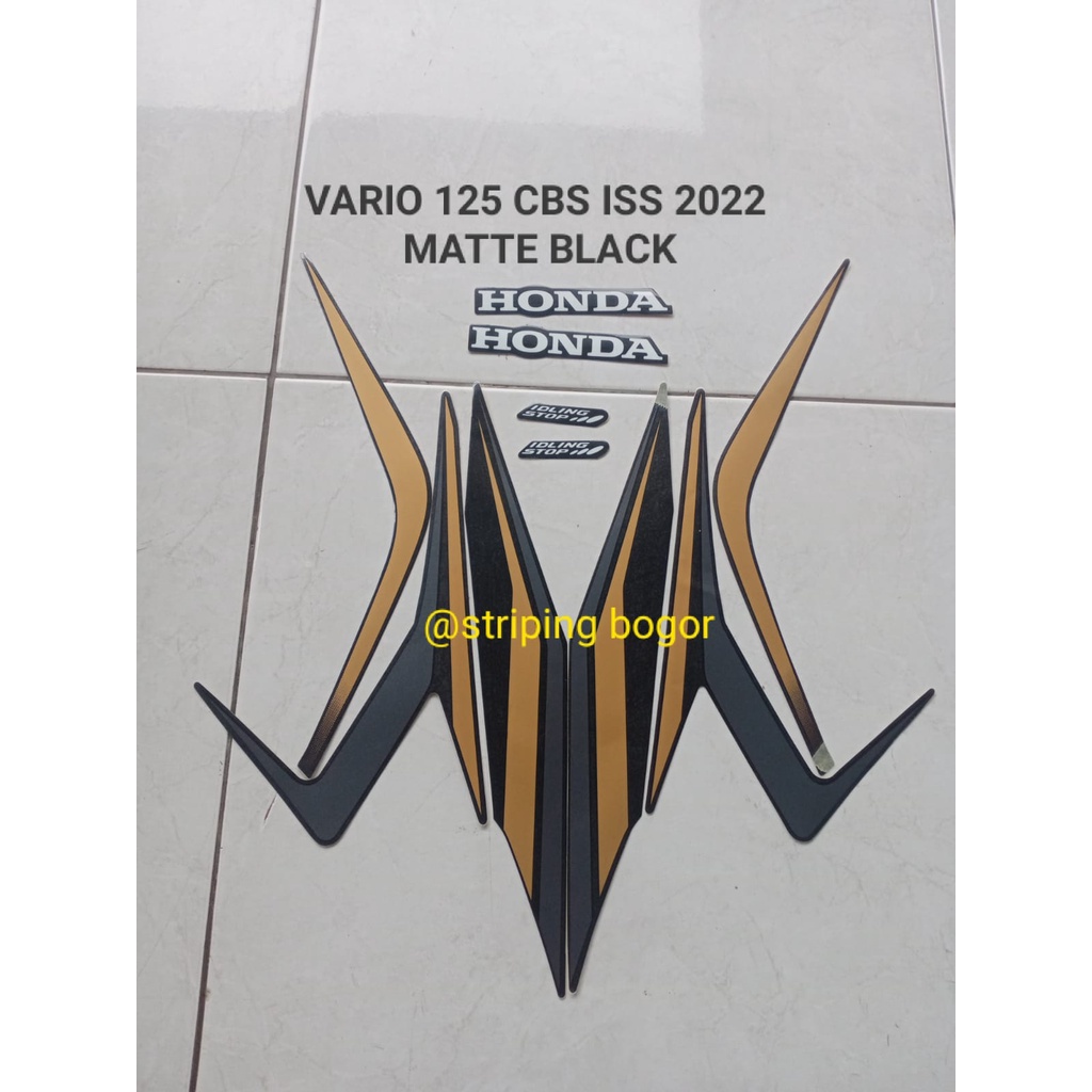 Stiker Striping Motor Honda Vario 125 CBS ISS 2022 Matte Black
