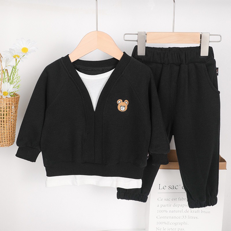 Zahra Setelan Anak Laki Laki Perempuan Pollar Bear Bahan Fleece | Pakaian Anak Terlaris Umur 1-6 Tahun