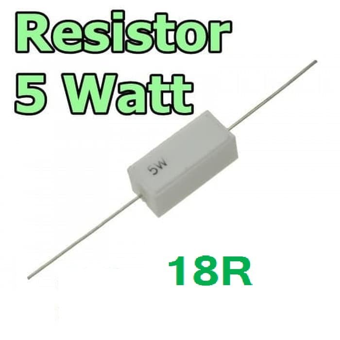 Resistor Batu 5 Watt Nilai 18R 18 ohm