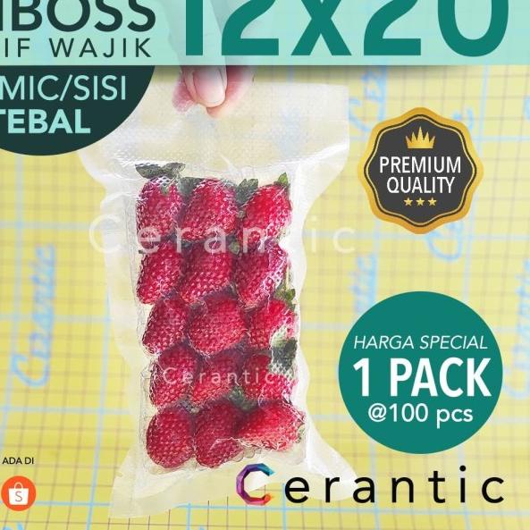 

Plastik Vacum Emboss 12x20 / Vacuum Bag Embossed 100 pcs