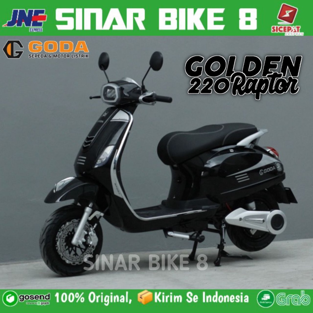 Sepeda Motor Listrik Electric E Bike GODA 220 GOLDEN RAPTOR 800Watt