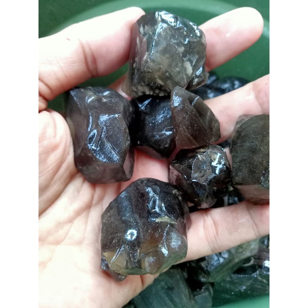 ✅ 1/2 KG Batu Solar Padang / Smoky Quartz / Solar Solok Selatan / S3 ( Rough / Bahan Batu Akik Natur