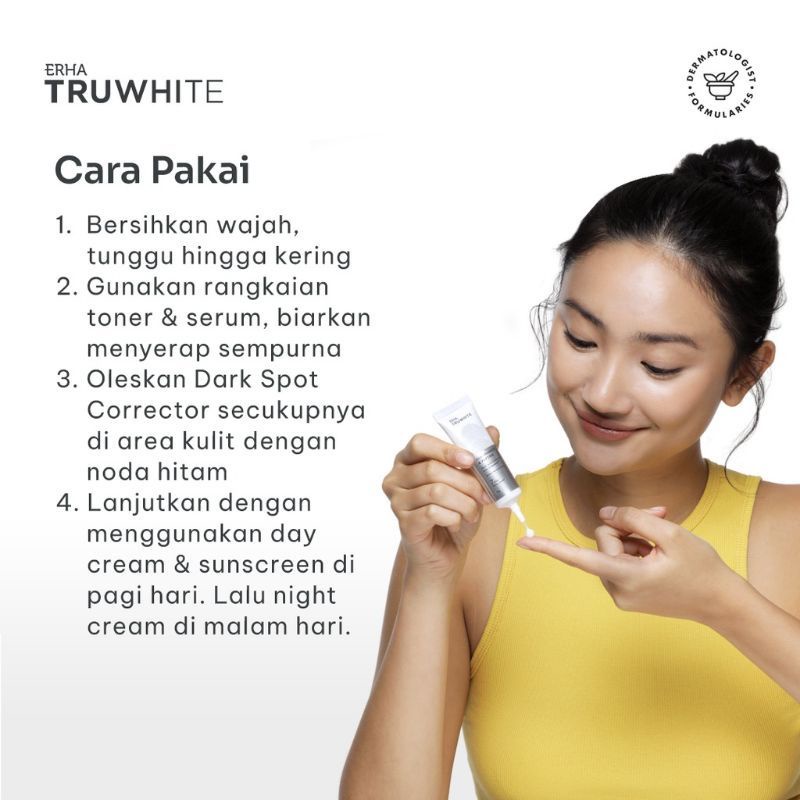 Erha Truwhite Niacinamide &amp; Peptide Dark Spot Corrector 15gr - Krim Pencerah Flek Hitam