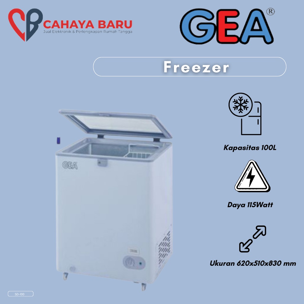 Gea CF-100 Chest Freezer - Pembuat Es Krim Kontinyu