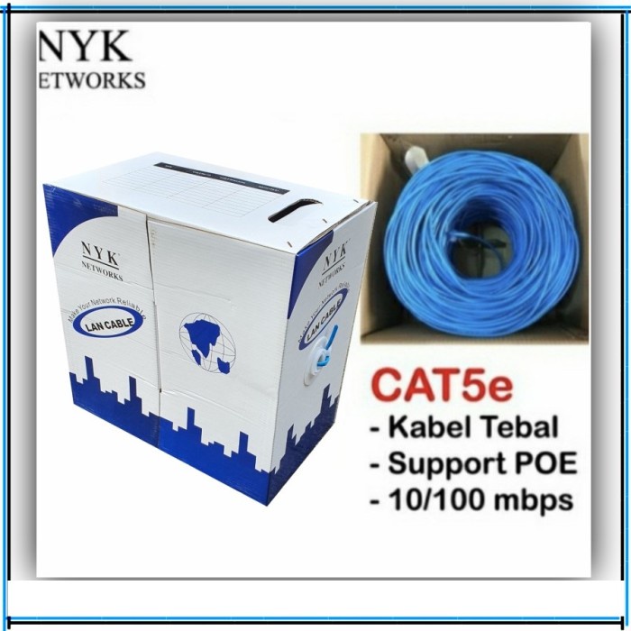 kabel lan roll cat 5 nyk / internet jaringan cat 5 roll 305M