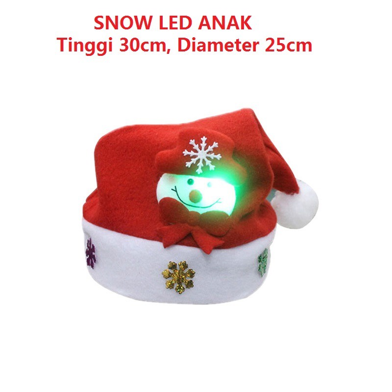 Topi Natal Santa Claus SinterKlas Anak dan Dewasa  Nuansa Merry Christmas Xmas Banyak Motif LED