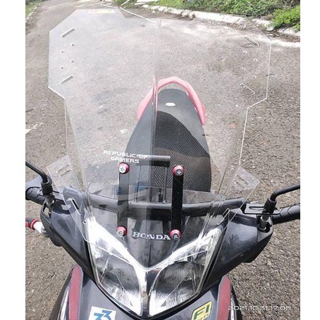 PAKET BREKET + VISOR 40CM HONDA SUPRA X125 | DASH 125 WAVE125I WAVE ALPHA  VISOR CUSTOM VISOR CUSTOM SUPRA X SUPRA HELM IN  DASH 125 WAVE125I WAVE ALPHA VISOR TOURING DASH 125 WAVE125I WAVE ALPHA  SUPRA X