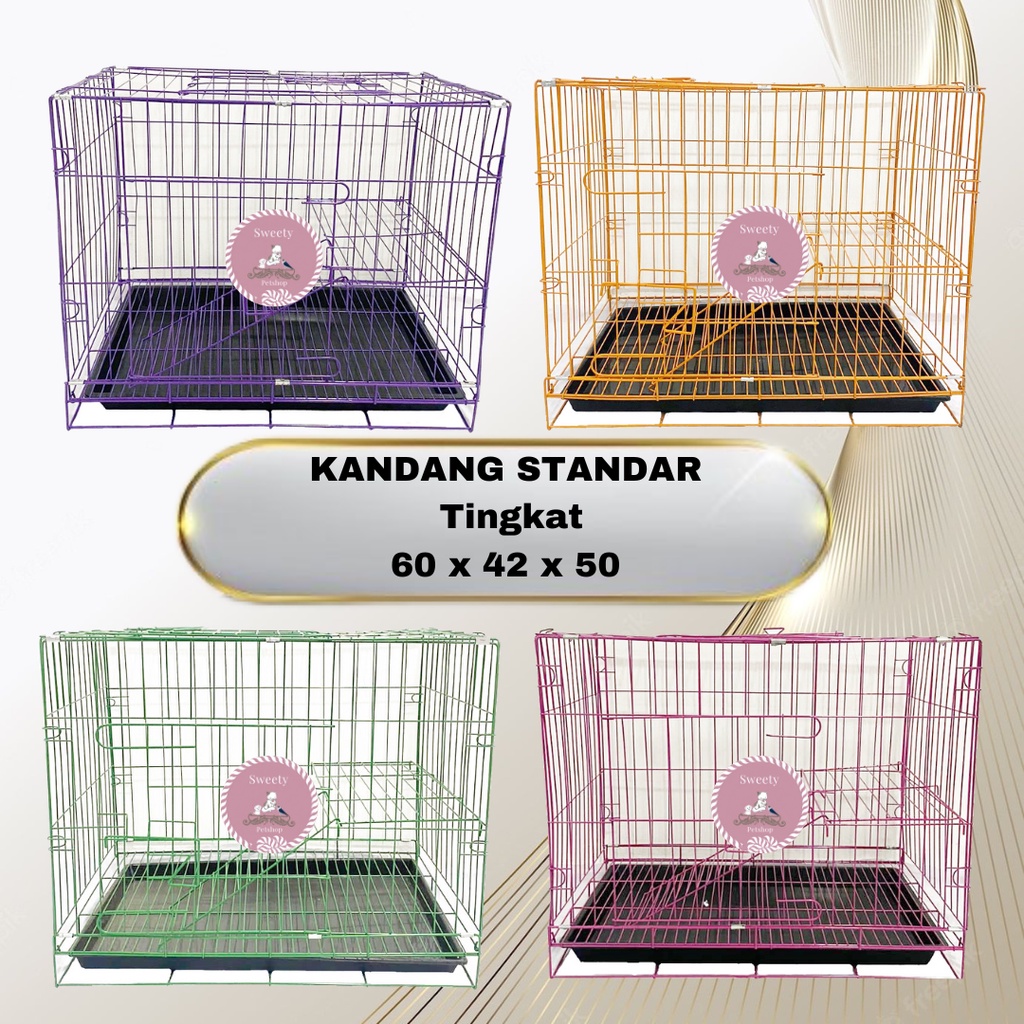 KANDANG KUCING 60X40 BESI LIPAT KANDANG ANJING KANDANG KELINCI