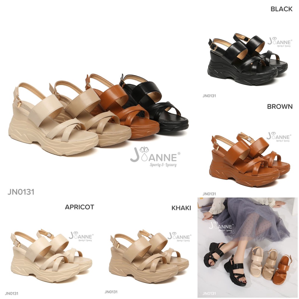 JOANNE Highsole Wedges Sandals Slingback Straps Shoes #JN0131 ORIGINAL