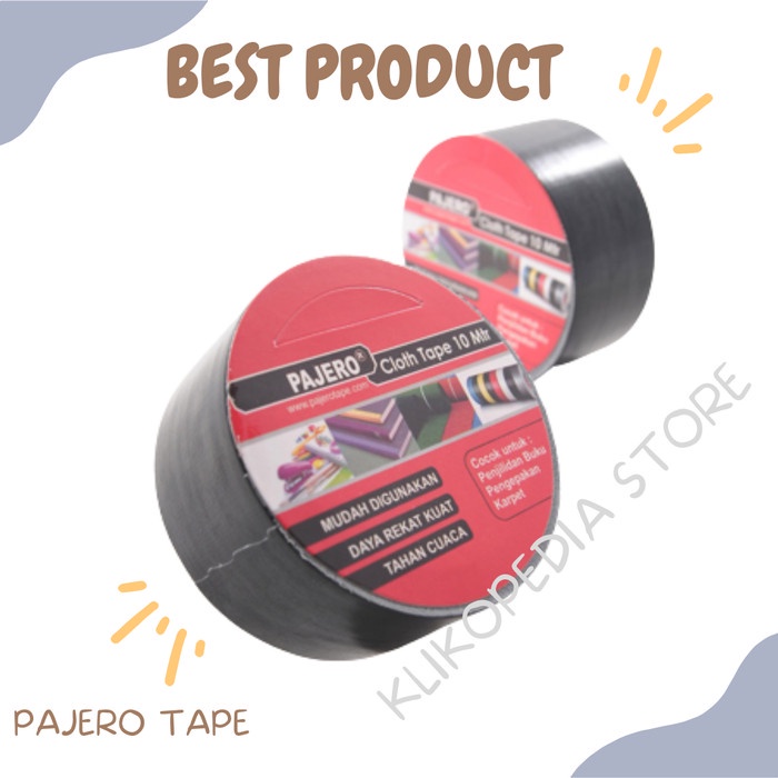 

Cloth Tape PAJERO Hitam / Isolasi Jilid 2" x 11 Yard