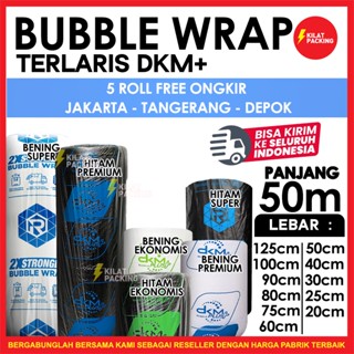 Bubble Wrap DKM Plus Premium Quality Termurah / Plastik Bubble Wrap Packing Online Shop Per Roll