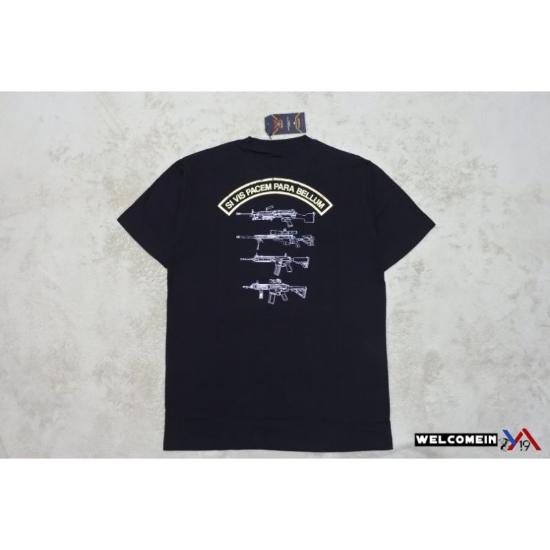 Kaos Premium Tactical Si Vis Pacem Para Bellum Pendek Hitam / T-Shirt Cotton Combed Opsyle