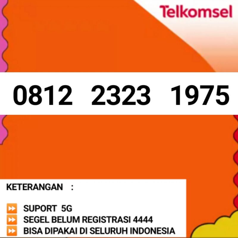 Nomor Cantik Simpati 4G SERI Tahun Lahir Murah 1975 Simpati 1975 Kartu Perdana Simpati Seri Kembar
