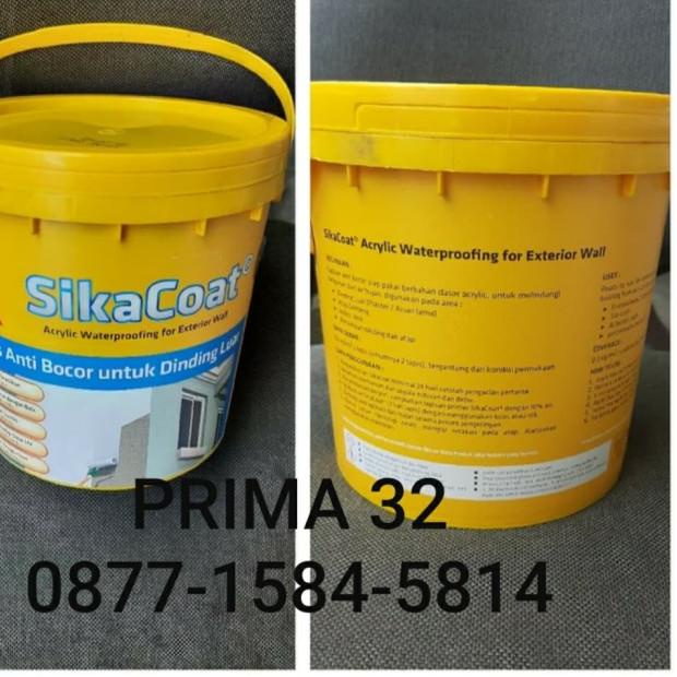 Sika Coat 4kg Pelapis Anti Bocor untuk Dinding luar dan Atap - Abu-abu