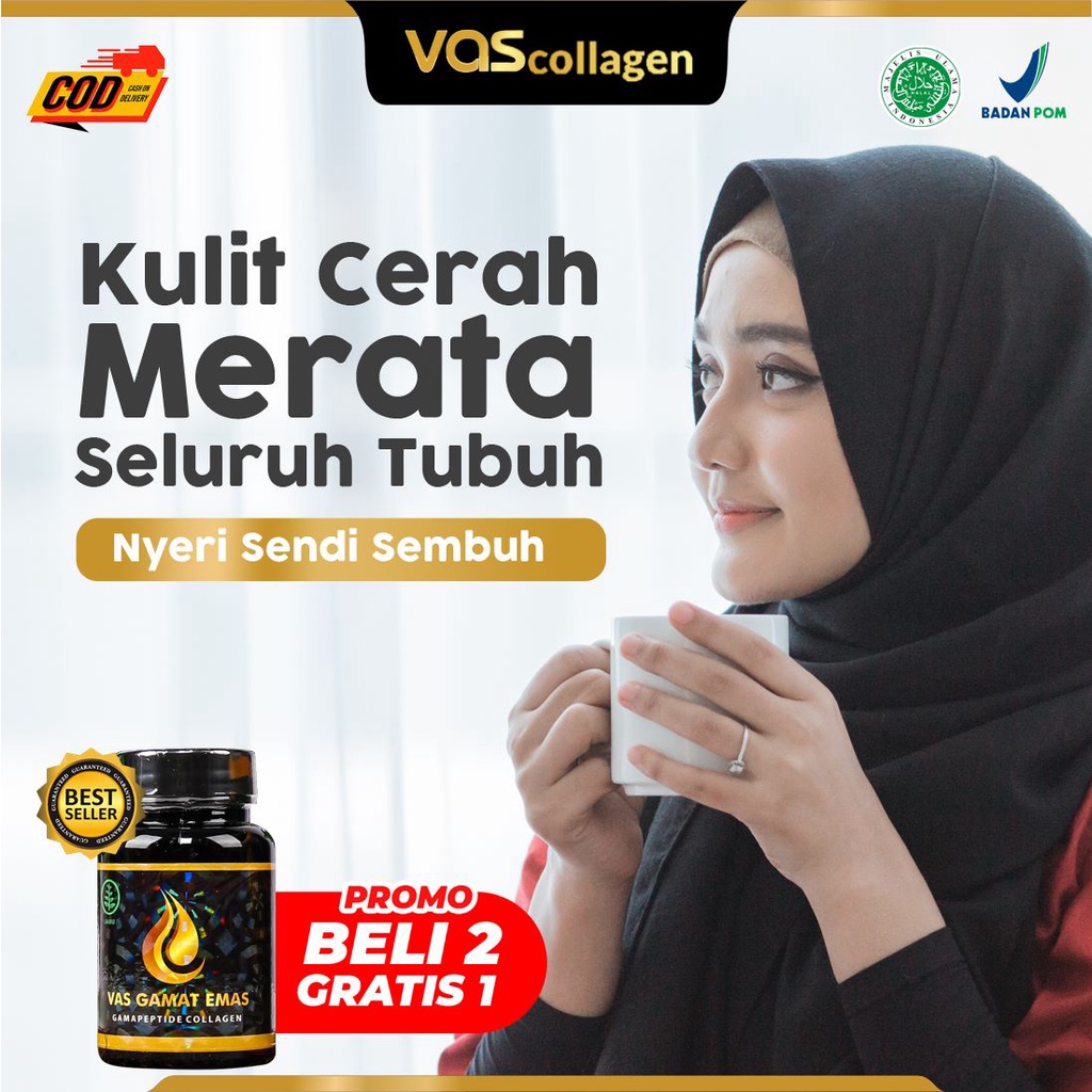 Vas gamat emas collagen colagen original 100% asli pemutih badan wajah glowing penghilang flek hitam