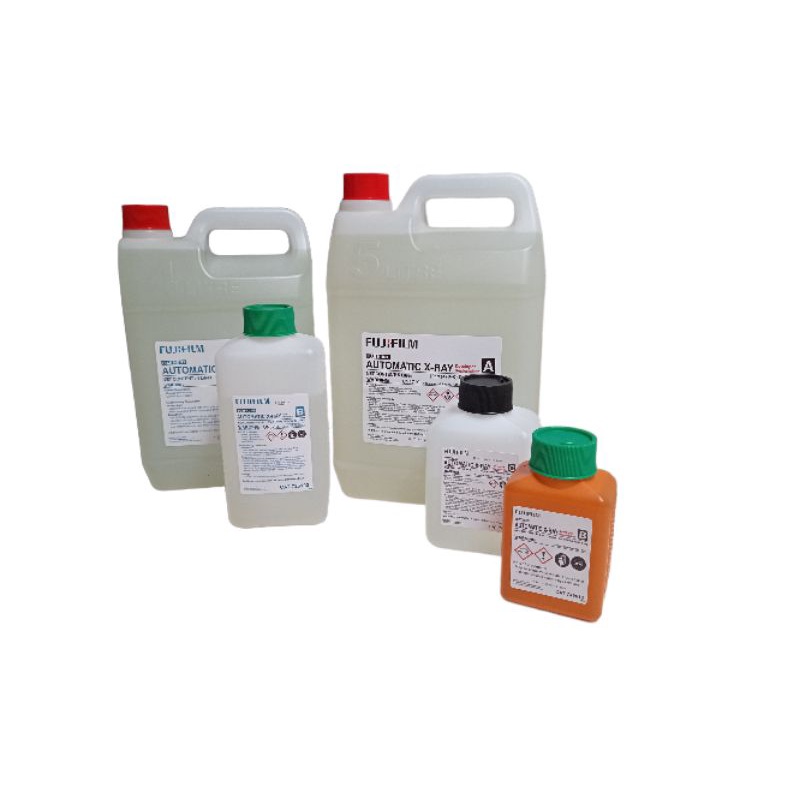 Fixer Developer xray 1 set Fuji - cairan liquid obat cuci film x ray radiologi ronsen rongsen rontge