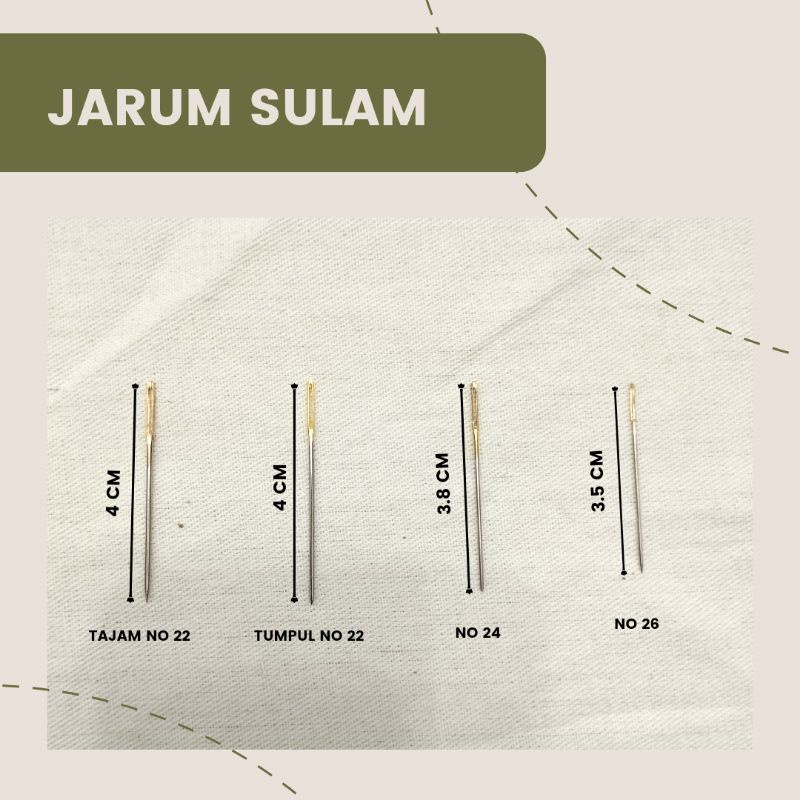 Jarum Strimin - Jarum Sulam Chenille