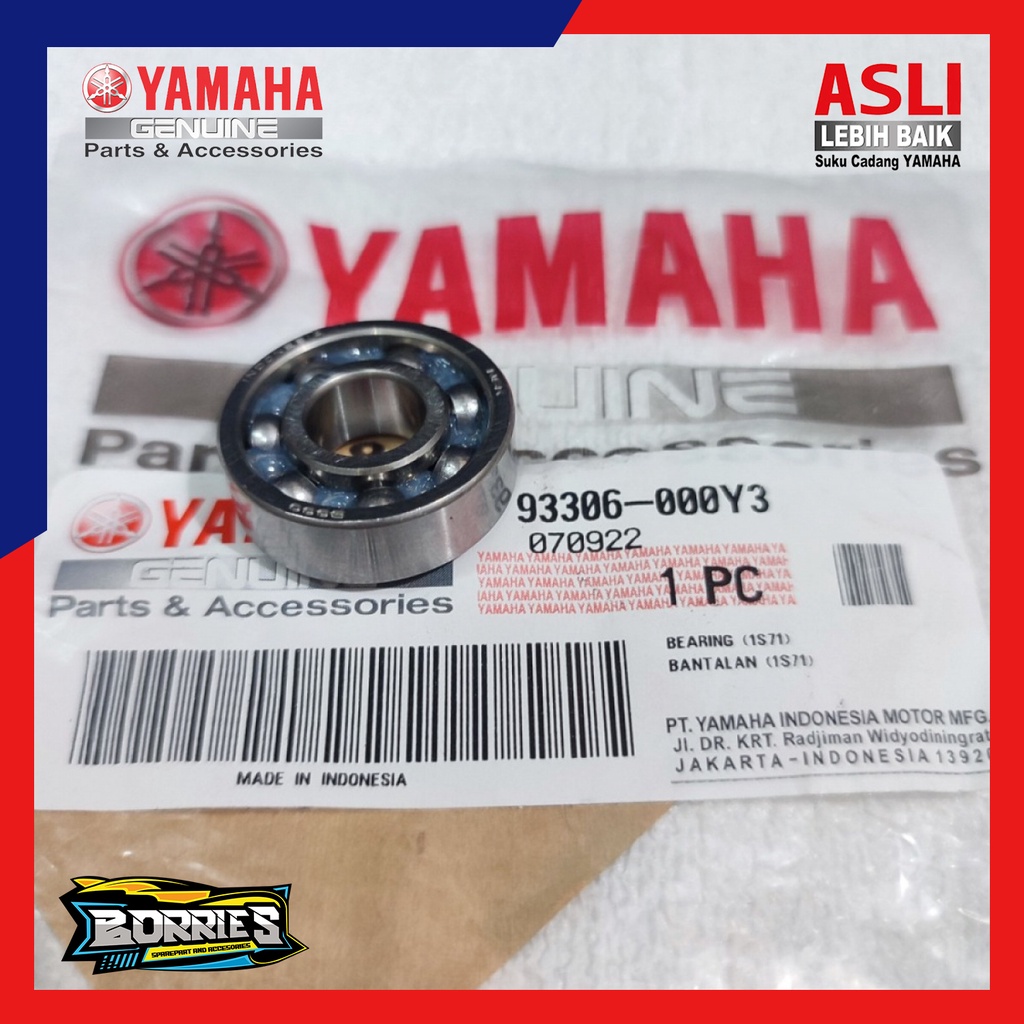 BEARING WATERPUMP JUPITER MX VIXION OLD N MAX AEROX VIXION NEW UKURAN 93306-000Y3 ORIGINAL YGP