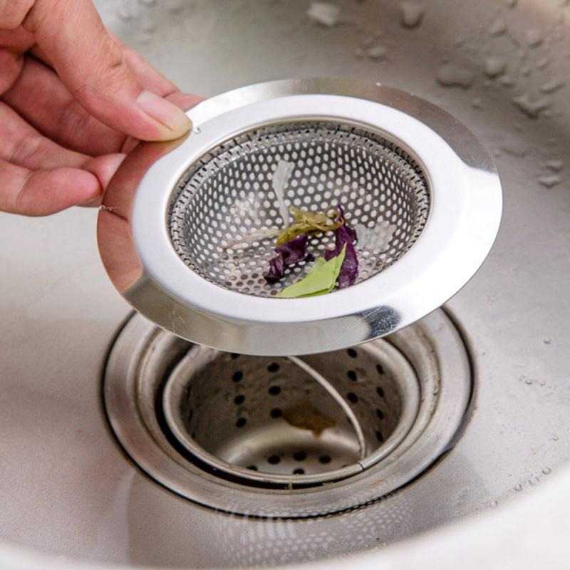 KR Saringan Westafel Penutup Sink Cuci Piring Dapur Penyumbat Lubang Wastafel Stainless Steel 7 9 11 cm