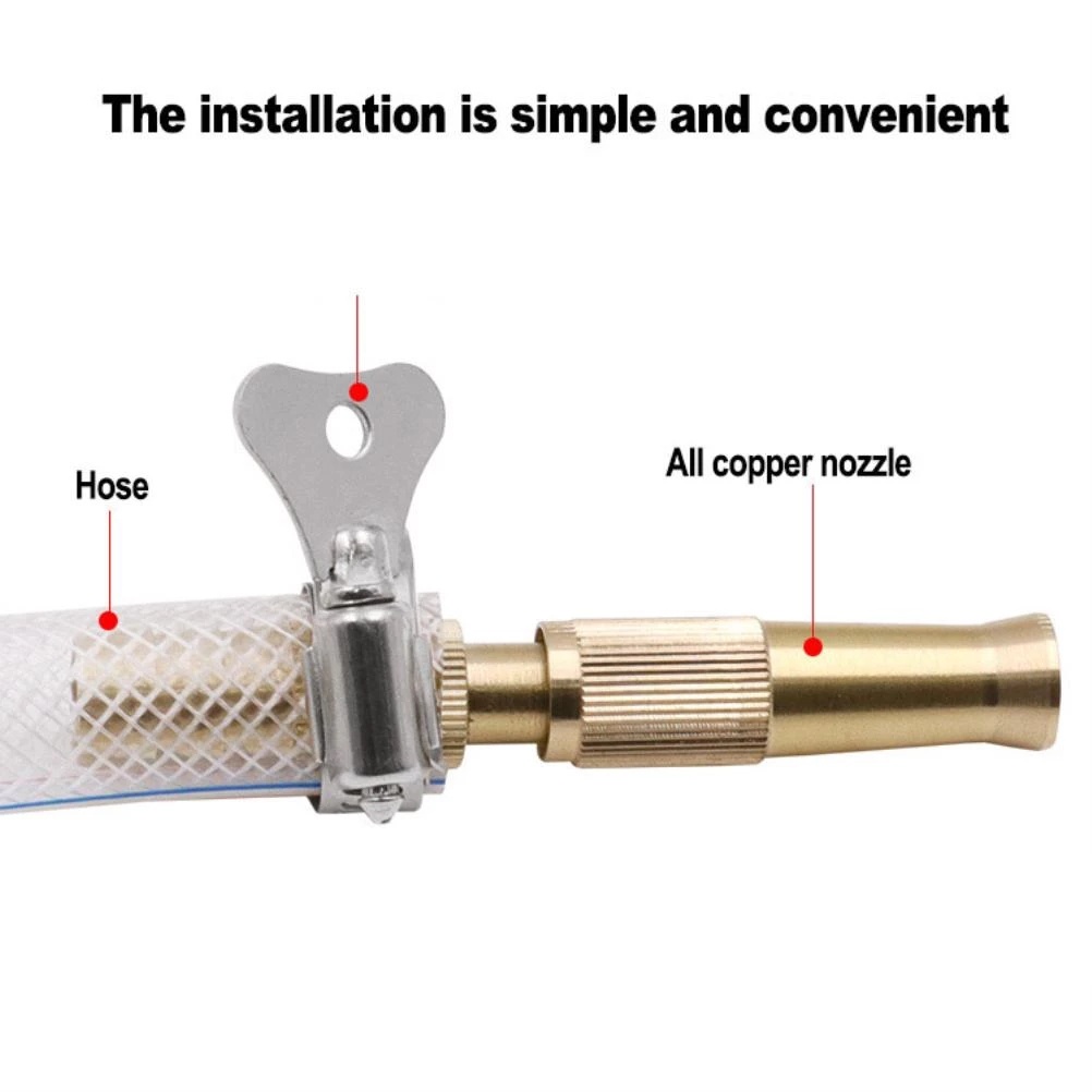 Nozzle Spray Gun Tekanan Tinggi Adjustable Multifungsi Bahan Kuningan Untuk Irigasi Taman