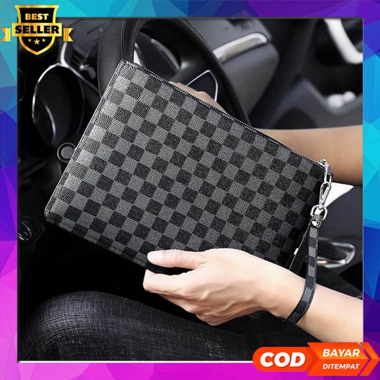 Dompet Bally Wallet Men Zip Travel Clutch Handbag Mirror Quality Tas Tangan Pria / Tas Tangan Brande