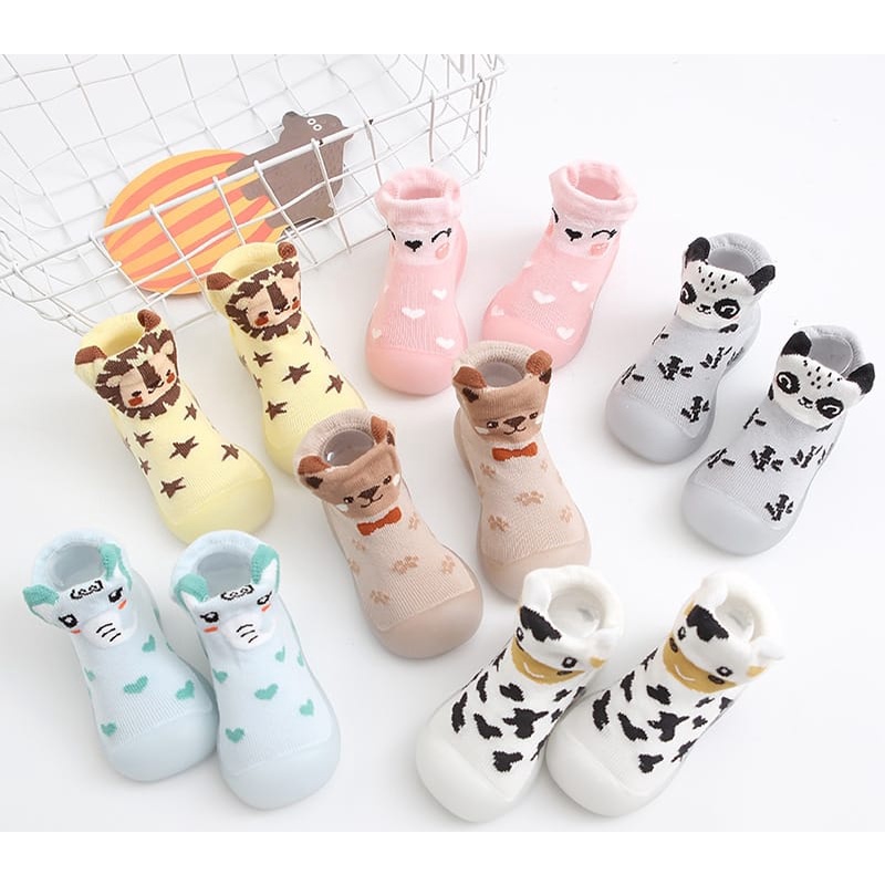 Skidder Bayi Motif Boneka Lucu/ Sepatu Bayi alas karet/ Sepatu bayi IMPORT Premium SK18 LYME