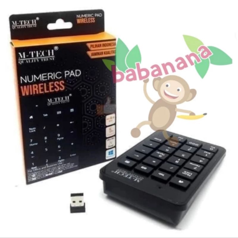 M-TECH Numeric Pad Wireless Numpad keyboard angka number