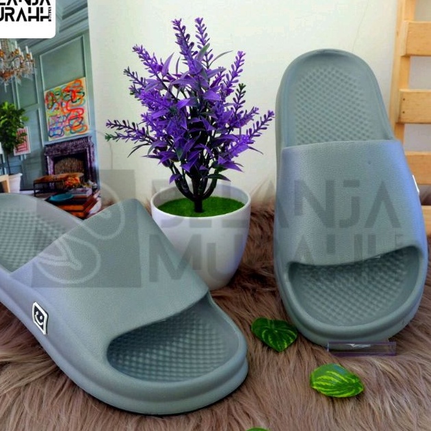 Hema 965 - Sendal Kokop Karet Pria Dewasa Model Polos Tidak Licin Ukuran 39 - 45