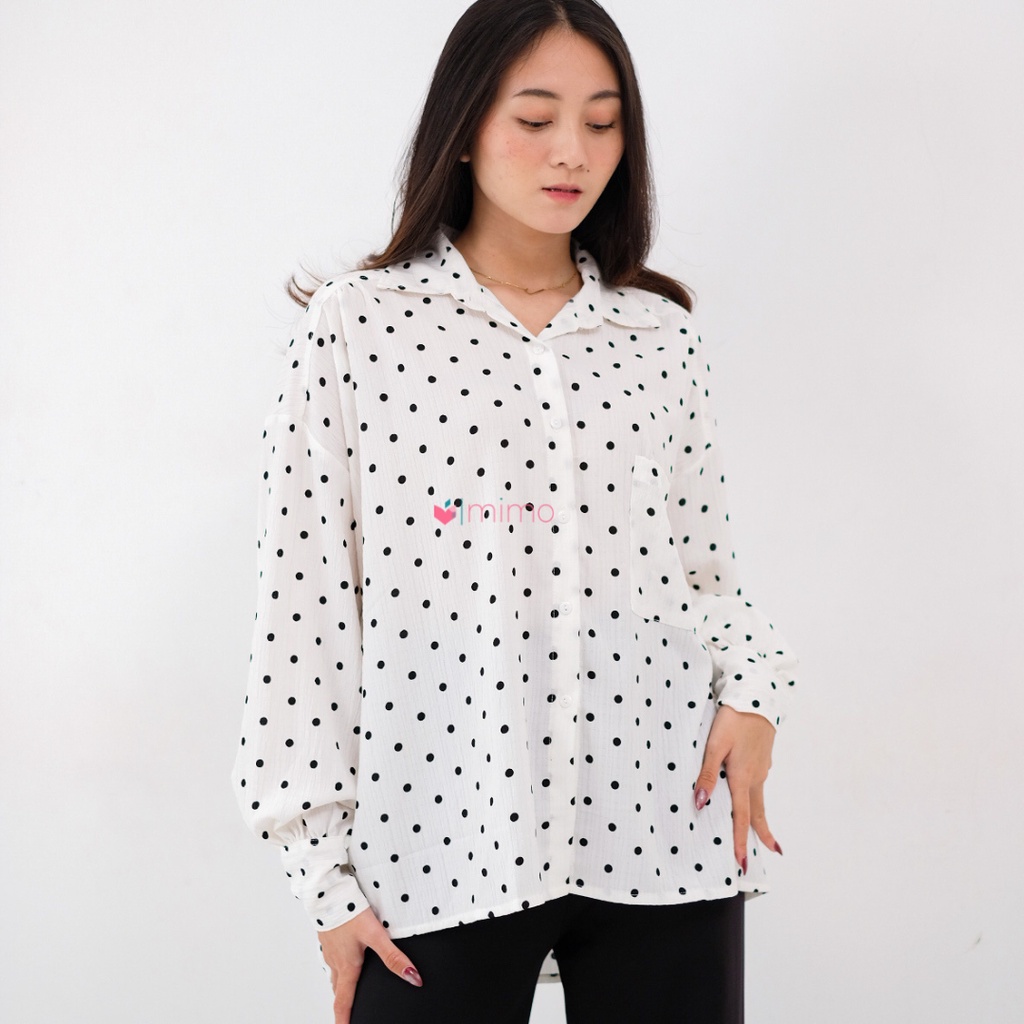 Kemeja Polka Oversized