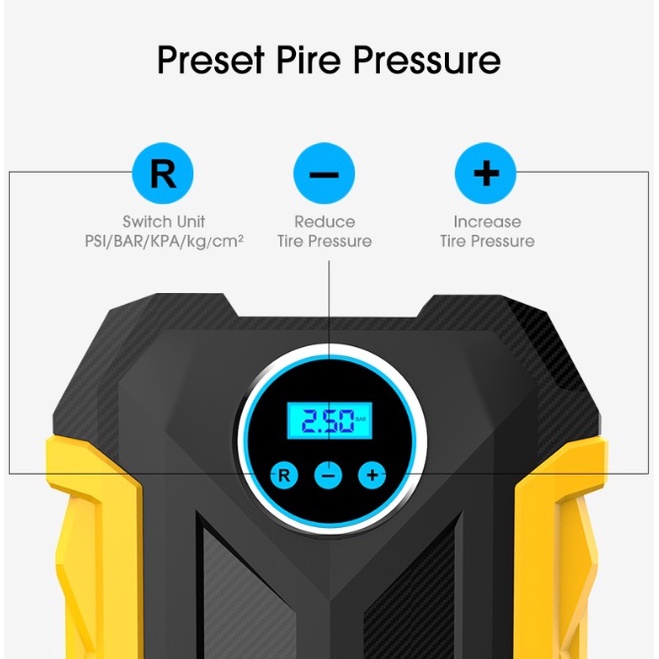 COD Pompa Ban Mobil Elektrik 150 Psi Portable Multifungsi Motor Sepeda Bola / Air Pump Compressor Tire Inflator