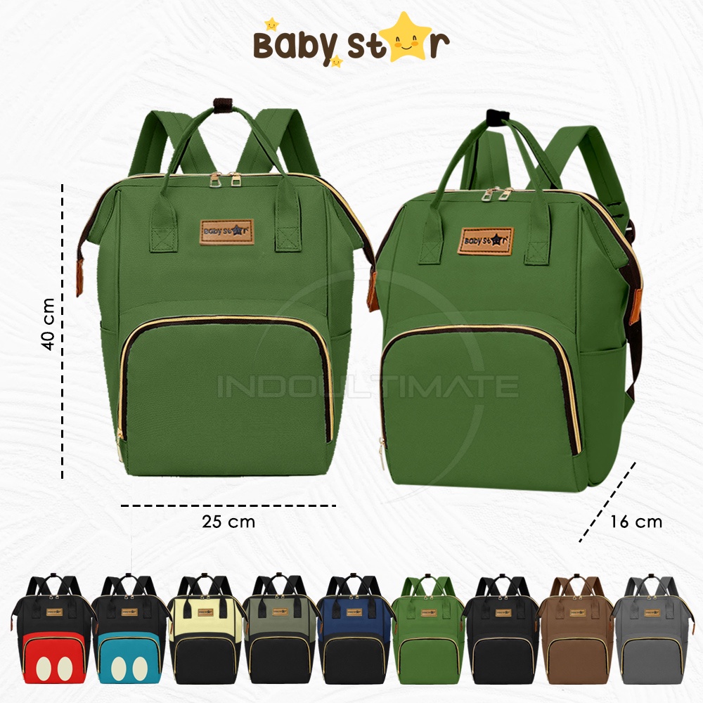 BABY STAR Tas Bayi Ransel Besar CC-699 Tas Popok Bayi Baby Kecil Tas Botol Susu Tas Perlengkapan Bayi Besar Baru Lahir Newborn Tas Diaper Diapers Bag