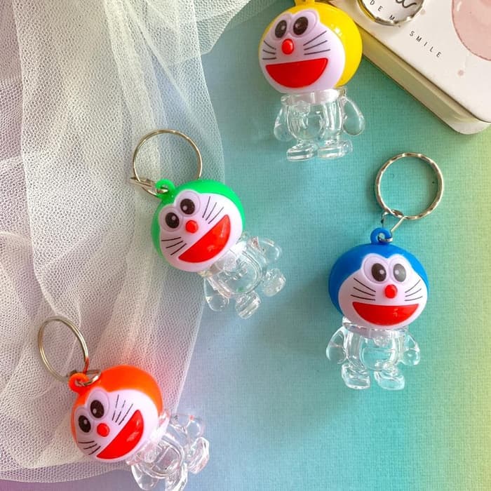 TOKO21GROSIR--❤ COD ❤ GANTUNGAN KUNCI DORAEMON KELAP KELIP