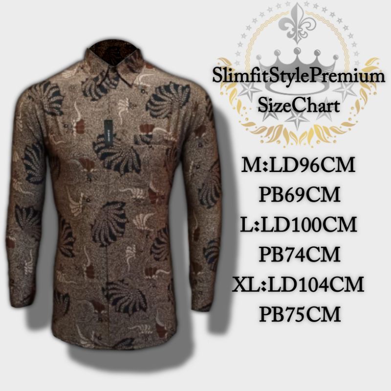 kemejan Pria Lengan Panjang Slimfit Modern Batik Slimfit Pria batik pria lengan panjang batik