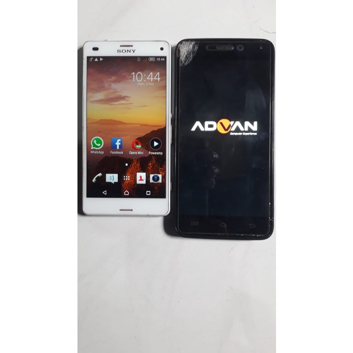 Sony Xperia Z3 Compact{snapdragon}minus TC ga bs sentuh,retak belakang & ADVAN S5J+{minus BOOTLOP+re