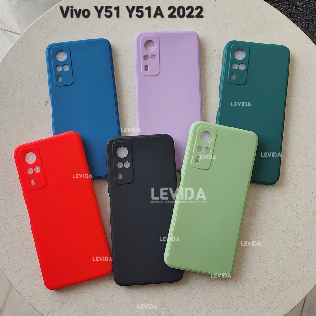 Softcase Vivo Y51 2020 Vivo Y51A Vivo Y53S Vivo Y71 Macaron Square / Case Square Edge  Vivo Y51 2020