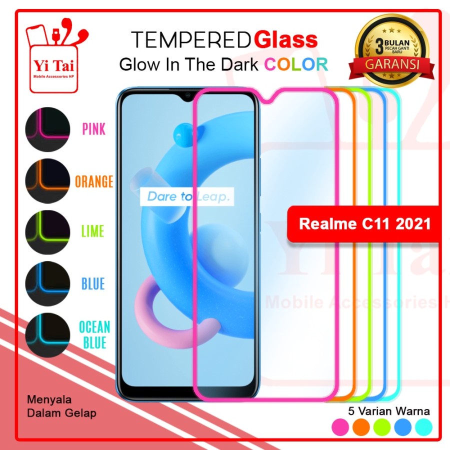 TEMPERED GLASS GLOW IN THE DARK YI TAI REALME C11 2021 - GA