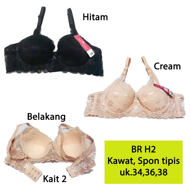 BH / BRA brokat, Kawat spon tipis BR H2