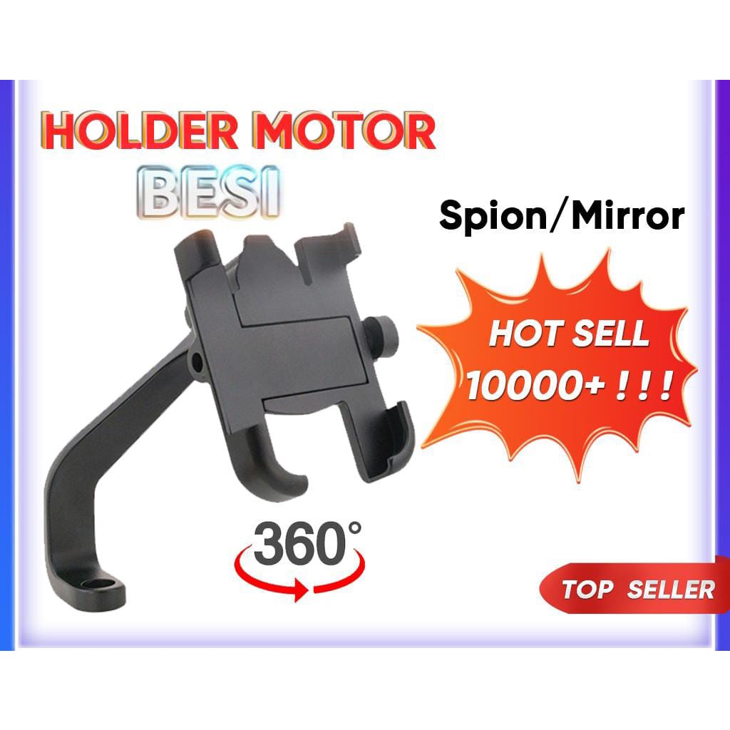 Holder motor di spion C2 bahan besi atau metal cocok semua hp Holdes spion