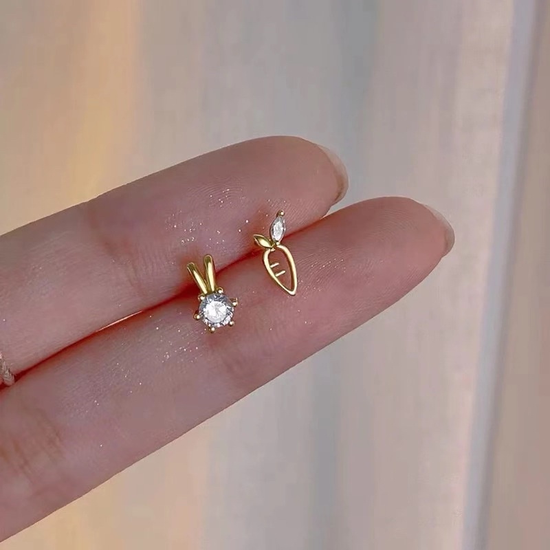 Ark.co - RABBITE assymetric earrings anting kelinci bunny simple minimalis