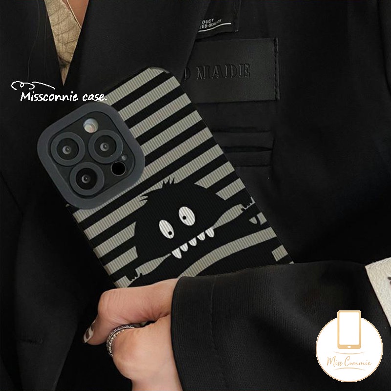 Soft Case Silikon Tekstur Kulit Monster Kecil Lucu Shockproof Untuk iPhone 7 8 Plus 11 13 12 Pro Max 14 Pro Max 7 Plus XR X XS Max