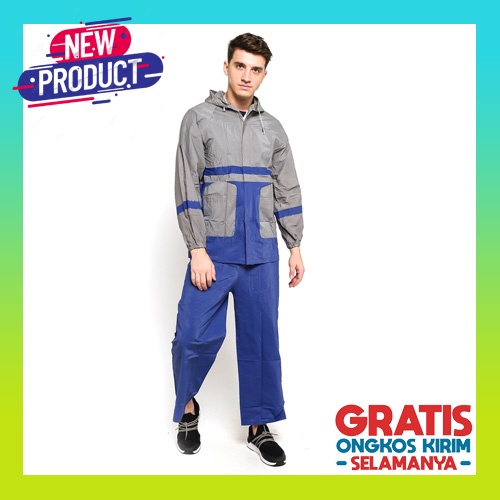 Jas Hujan Kangguru Wanita Berkualitas Mantel Hujan Gamis Jubah  Rok Setelan Polos Axio Murah Setelan