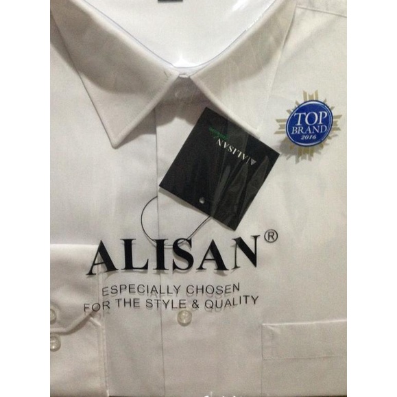Kemeja Alisan Putih Panjang ukuran 16,5-17,5