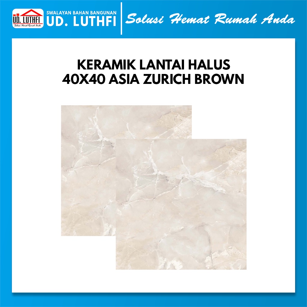 Keramik Lantai Halus 40x40 Asia Zurich Brown