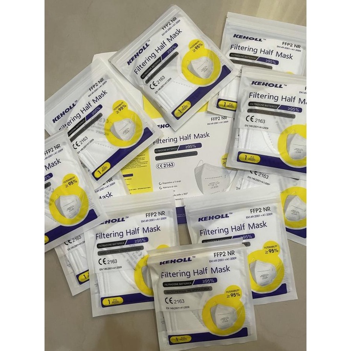 KEHOLL Filtering Half Mask Masker KN95 FFP2 t-mel93 Murah