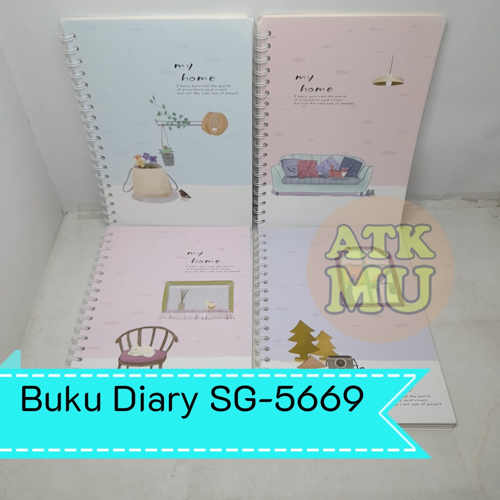 

Buku Tulis Notes Diary Ring Notebook B5 Softcover Motif SG-5669